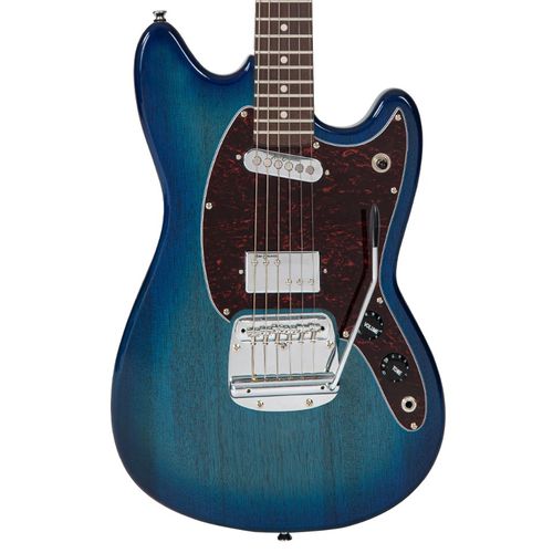 זוית נוספת Vintage REVO Series 'Colt' HS Duo Electric Guitar ~ Blueburst