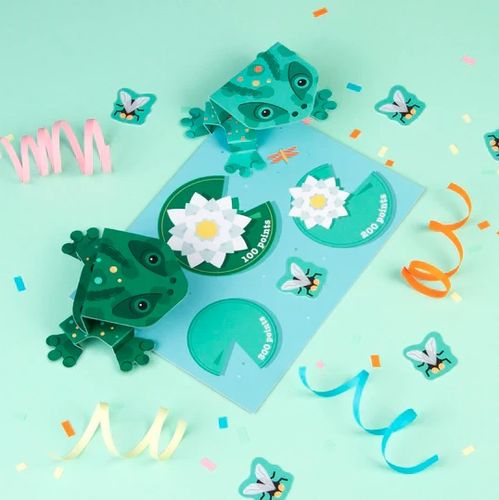 ערכת אומנות בנייר - צפרדעים קופצות