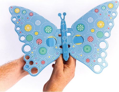 ערכת אומנות בנייר - פרפרים בצבעים