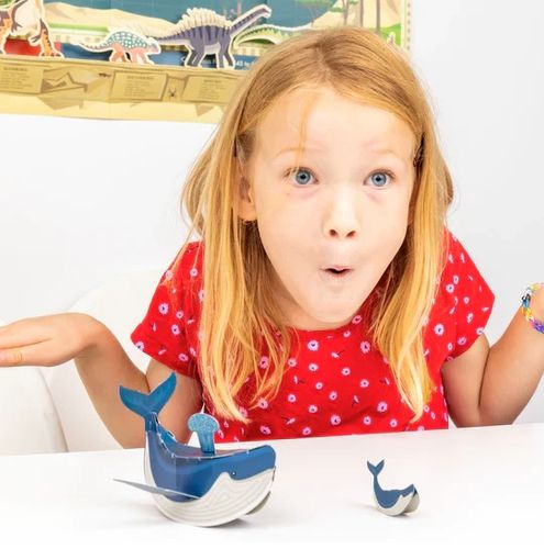 ערכת אומנות בנייר - לוויתנים תלת מימד