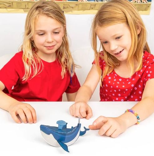 ערכת אומנות בנייר - לוויתנים תלת מימד