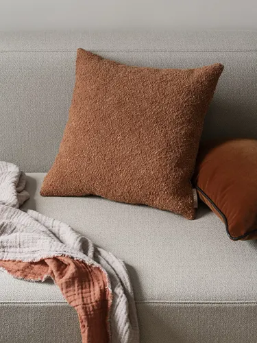 כרית מילוי נוצות 40X40 חום זהוב BOUCLE Tan 