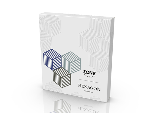 מארז 3 תחתיות לסירים Hexagon - אינדיגו/תכלת/זית טאופ'