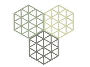 מארז 3 תחתיות לסירים Triangles - רוזמרין/מאצ