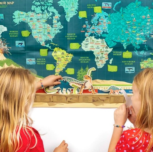 ערכת אומנות בנייר - מפת העולם הפרהיסטורית