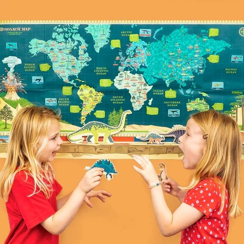 ערכת אומנות בנייר - מפת העולם הפרהיסטורית