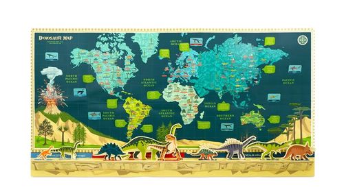 ערכת אומנות בנייר - מפת העולם הפרהיסטורית