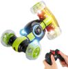 מכונית פעלולים RAPID STUNT CAR עם גלגלים מוארים צבעוניים וסוללה נטענת - ירוק