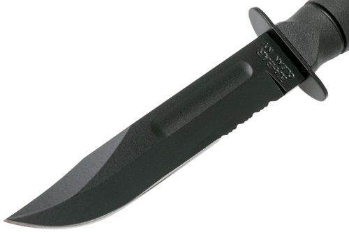 KA-BAR - סכין קאבר פלסים חצי משוננת BLACK FIGHTING 1257