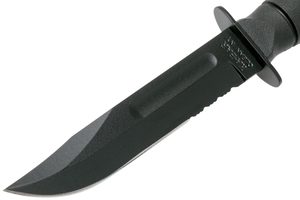 KA-BAR - סכין קאבר פלסים חצי משוננת BLACK FIGHTING 1257