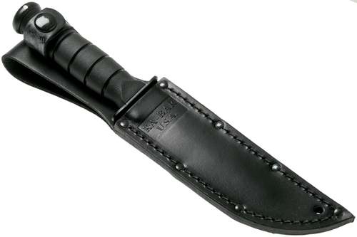 KA-BAR - סכין קאבר פלסים חצי משוננת BLACK FIGHTING 1257