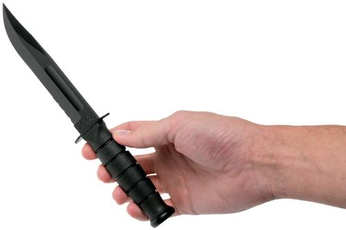 KA-BAR - סכין קאבר פלסים חצי משוננת BLACK FIGHTING 1257