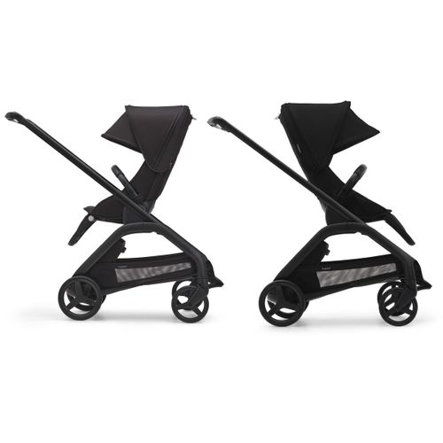 עגלת משולבת Bugaboo Dragonfly בוגבו דרגונפליי שלדה שחורה בד שחור גגון חול מדבר