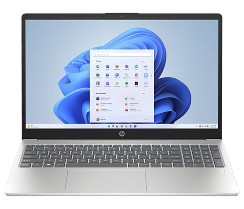 מחשב נייד ''HP Laptop i7-1355U 8F401EA 15.6, כונן 1TB, זכרון 16GB ומ.גרפי Intel Iris Xe Graphics בצבע Natural Silver