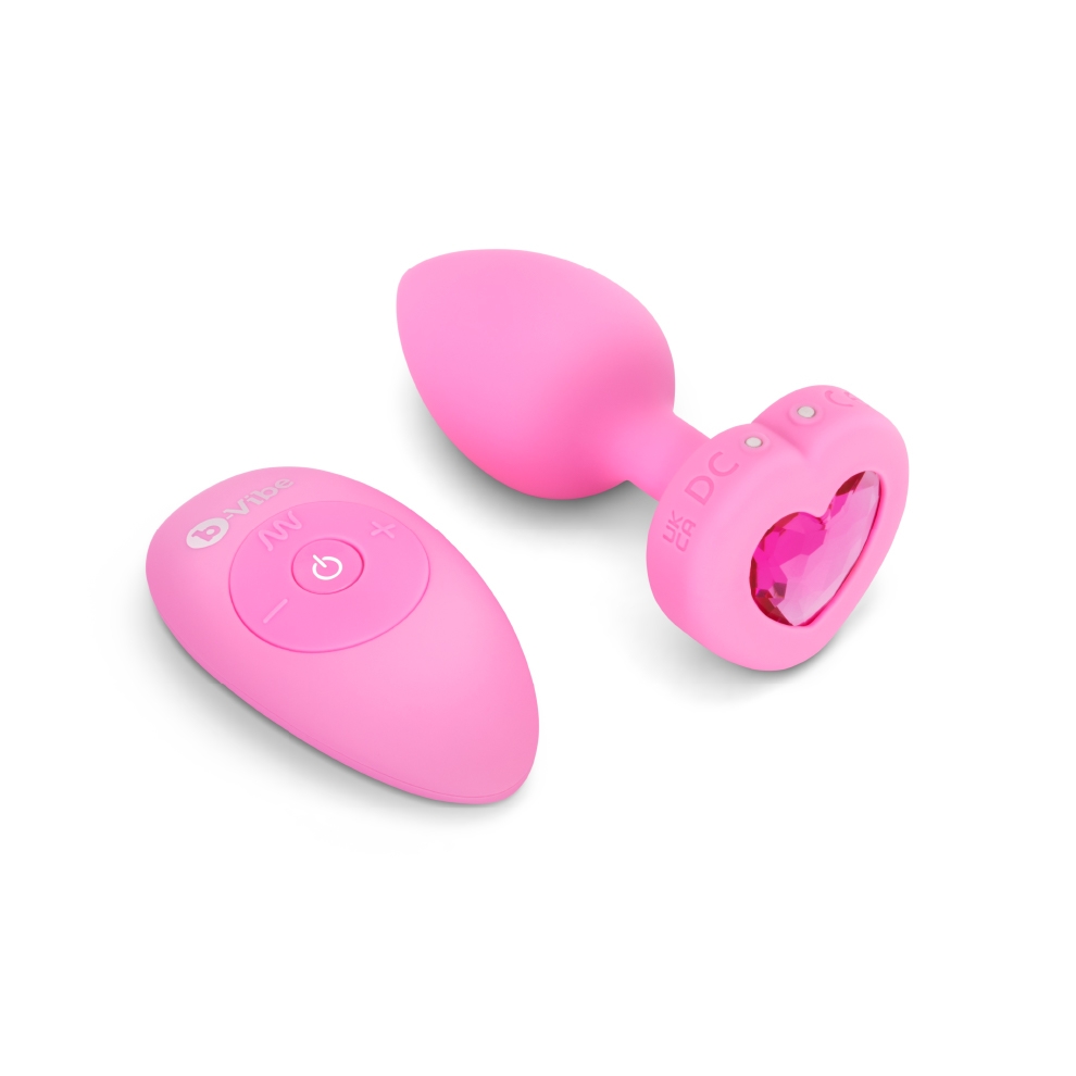 פלאג אנאלי בקוטר מקסימלי של 3.7 ס"מ עם שלט רחוק Bvibe - vibrating Heart plug