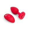 פלאג אנאלי בקוטר מקסימלי של 4 ס"מ עם שלט רחוק Bvibe - vibrating Heart plug