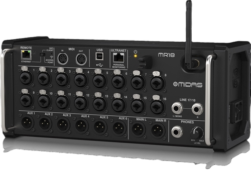 מיקסר דיגיטלי MIDAS MR18 – 18 ערוצים עם WiFi וממשק USB
