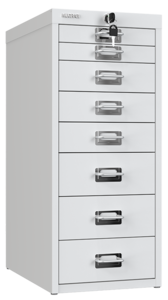 ארונית 3+3+2 מגירות עם מנעול צבע לבן HDK-S08-LOCK רוחב 28 | עומק 38 | גובה 66.5 ס"מ 