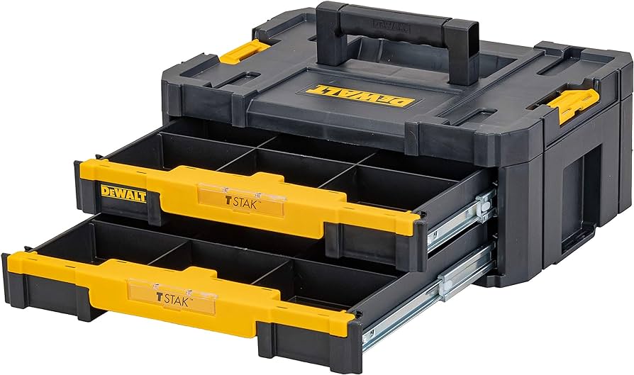ארגז כלים TSTAK מודולרי 2 מגירות לכלי עבודה - DEWALT DWST1-70706