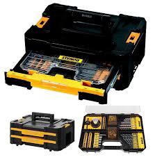 ארגז כלים TSTAK מודולרי 2 מגירות לכלי עבודה - DEWALT DWST1-70706