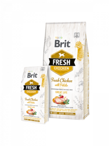 בריט פרש עוף ותפוח אדמה 12 ק”ג - BRIT FRESH מזון יבש לכלב בוגר 