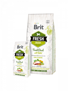 בריט פרש ברווז ודוחן 12 ק”ג - BRIT FRESH מזון יבש לכלב בוגר 