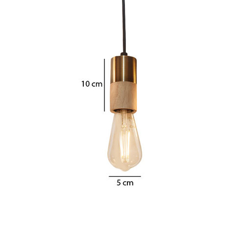 מנורת תליה - short wooden 