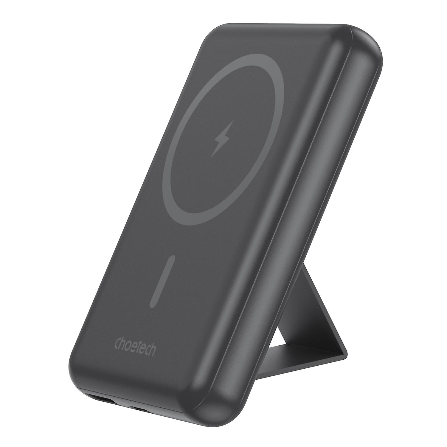 סוללה ניידת לטעינה מהירה CHOETECH‎ 10000mAh Magnetic Wireless Charge Power Bank B651-Black