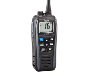 IC-M25EURO EVO מכשיר קשר ימי צף Icom עם טעינת USBC אפור