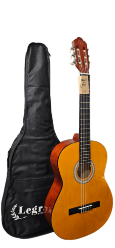 גיטרה קלאסית בצבע חום מבריק LC30 כולל תיק מבית LEGRAND