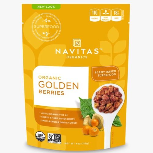 תותי זהב אורגניים Golden Berries | מכיל 227 גרם | NAVITAS  פוקה | PUKKA