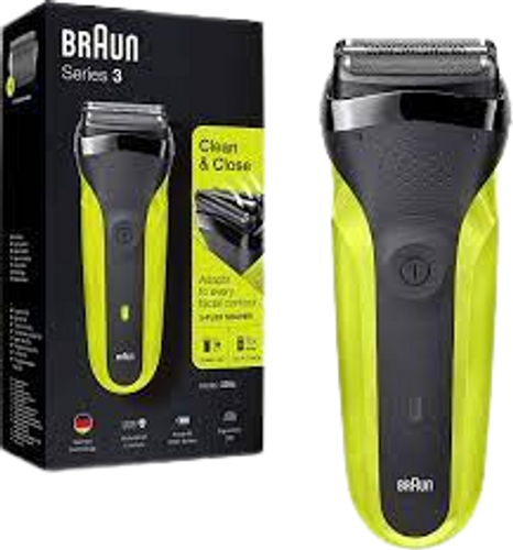 מכונת גילוח | נטענת | סדרה 3 | דגם Braun 300s | בעלת 3 ראשי גילוח רגישים ללחץ
