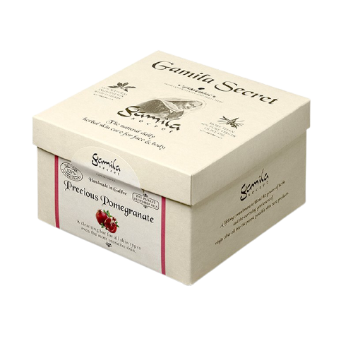 סבון | סבתא ג'מילה | רימון | 115גרם | מכיל 6 שמנים צמחיים טהורים | 15 צמחי מרפא | מיועדים לכל סוגי העור | סבתא ג'מילה | Grandma Jamila