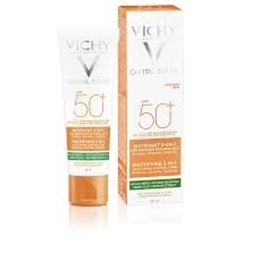 קרם הגנה לפנים למראה מאט 3 ב1 | +SPF50 | מכיל 50 מ