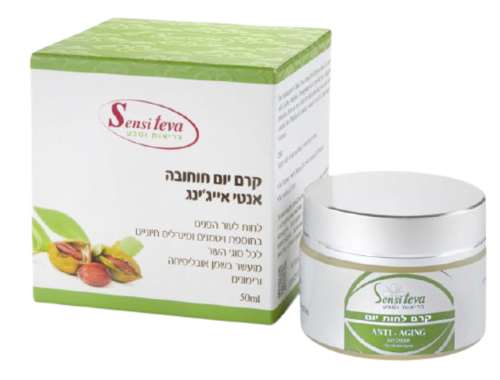 קרם יום | לפנים | חוחובה | מכיל 50 מ"ל |  סנסי טבע | Sensi Teva