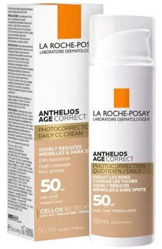 קרם יום עם גוון | ANTHELIOS AGE CORRECT | כיסוי פגמים בעור | 50SPF+ |מכיל 50 מ