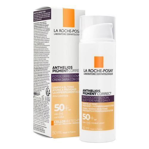 קרם יום עם גוון | גוון בהיר | SPF50+| ANTHELIOS PIGMENT CORRECT | מכיל 50 מ