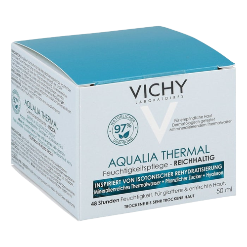 קרם לחות עשיר Aqualia Thermal | לעור יבש עד יבש מאוד | מכיל 50 מ"ל |  וישי | Vichy