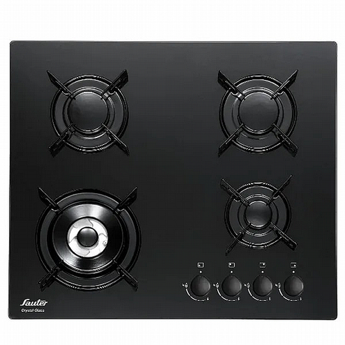 כיריים זכוכית 60 ס''מ 4 להבות דגם SHG8020B סאוטר SAUTER שחור