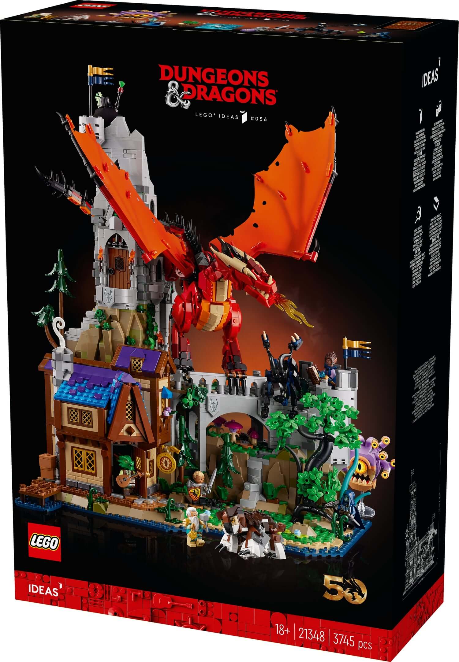 לגו 21348 Ideas מבוכים ודרקונים מעשיית הדרקון האדום  LEGO