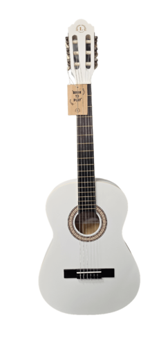 גיטרה קלאסית 4\3 בצבע לבן מאט LC-20 כולל תיק מבית LEGRAND