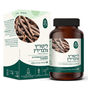 ליקוריץ-גלברידין ברא צמחים 60 כמוסות - Bara Glycyrrhiza Glabra Glabridin