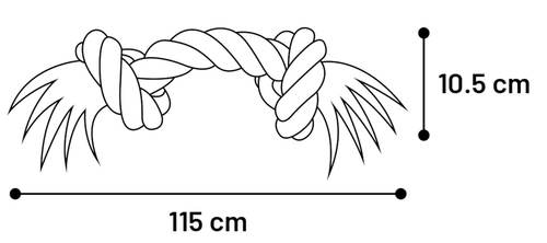 צעצוע לכלב חבל 2 קשרים 115 ס