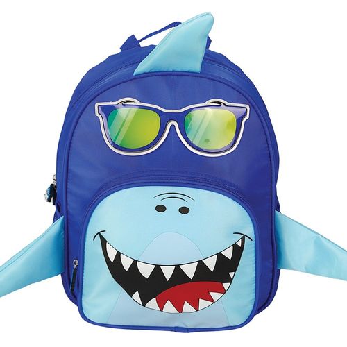 תיק גן מינימי מעוצב עם שני תאי אחסון ושני תאים צדדים לבקבוקים - כריש