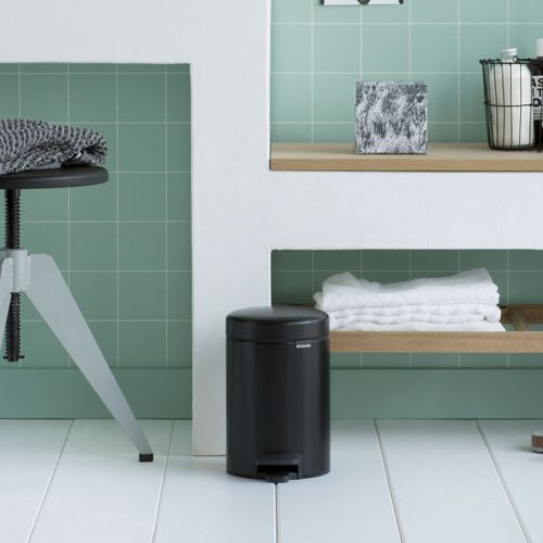 פח פדל 3 ליטר NewIcon שחור מט ברבניטיה | Brabantia