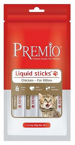 פרמיו Premio שלוקים לחתול גור בטעם עוף 56 גרם