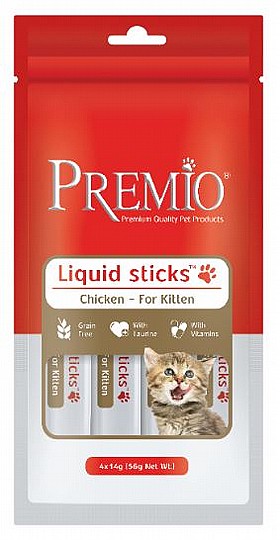 פרמיו Premio שלוקים לחתול גור בטעם עוף 56 גרם