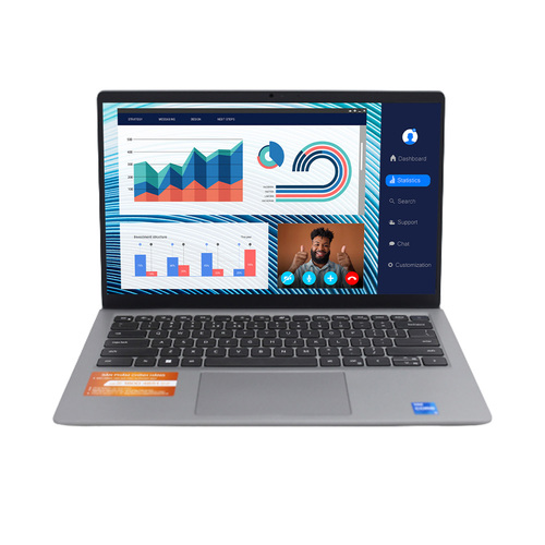מחשב נייד ''14 Dell Vostro 14 3420 i5-1235U בצבע שחור כונן 512GB SSD זכרון 16GB ומ.גרפי Intel Iris Xe Graphics