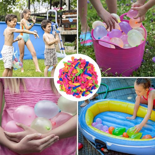 משאבת מילוי ו 500 בלוני מים (מגוון צבעים)