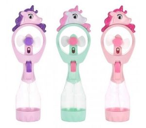 מאוורר חשמלי מתיז מים לקירור ושעשוע - חד קרן (מגוון צבעים)